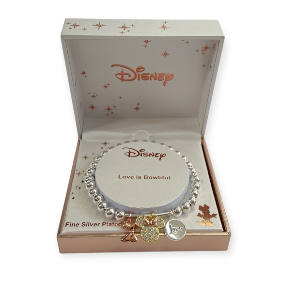 Disney Jewelry - Disney “Love is Bowtiful” Fine Silver Plated bracelet